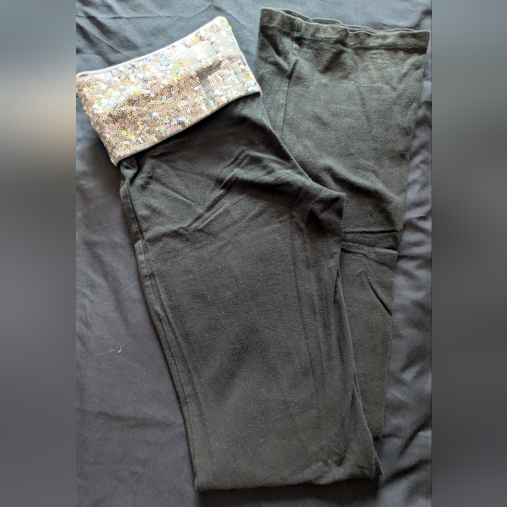 Victoria's Secret PINK Yoga Black & Gray Top